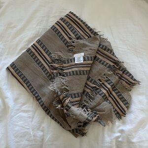 Wilfred Black and Tan Striped Scarf